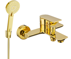 Mexen Alexa R40 Badewannenarmatur mit Duschset, Gold - 7123R40-50