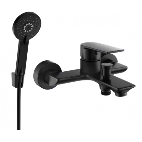 Mexen Alexa R40 Wannenbatterie mit Duschset, schwarz - 7123R40-70