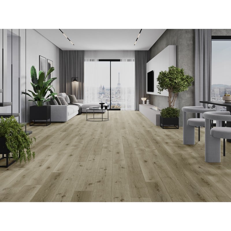 Mexen Georgia Vinylplatten 1240 x 182 mm SPC 6,5 mm, IXPE Unterlage 1,5 mm, 4 V-Fuge, Eiche - F1031-1240-182-505-4V1-01