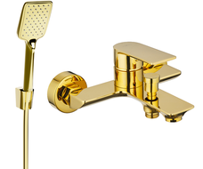 Mexen Alexa R62 Wannenarmatur mit Duschset, Gold - 7123R62-50