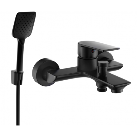 Mexen Alexa R62 Badewannenarmatur mit Duschset, schwarz - 7123R62-70