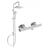 Mexen Slim Tord Aufputz-Duschset mit Regenduschkopf und Thermostat-Duschbatterie, Chrom - 77105200-00