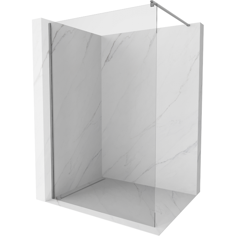 Mexen Kioto Duschwand Walk-in 135 x 200 cm, transparent 8 mm, Gun Metal - 800-135-101-95-00