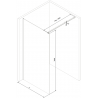Mexen Kioto Duschwand Walk-in 110 x 200 cm, transparent 8 mm, gold gebürstet - 800-110-101-55-00