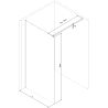 Mexen Kioto Duschwand Walk-in 125 x 200 cm, transparent 8 mm, gold gebürstet - 800-125-101-55-00
