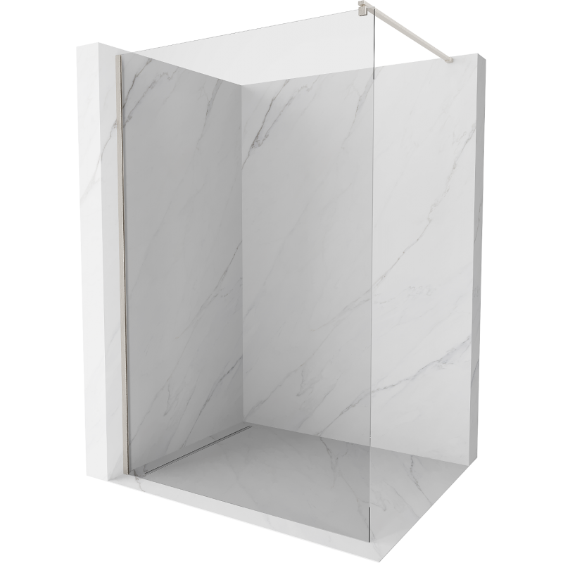 Mexen Kioto Duschwand Walk-in 85 x 200 cm, transparent 8 mm, gebürsteter Nickel - 800-085-101-97-00