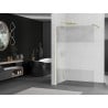 Mexen Kioto Duschwand Walk-in 100 x 200 cm, transparent/matt 8 mm, gebürstetes Gold - 800-100-101-55-35
