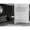Mexen Kioto Duschwand Walk-in 120 x 200 cm, transparent/mattiert 8 mm, gebürstetes Gold - 800-120-101-55-35