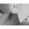 Mexen Kioto Duschwand Walk-in 140 x 200 cm, transparent/matt 8 mm, gebürstet gold - 800-140-101-55-35