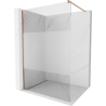 Mexen Kioto Duschwand Walk-in 70 x 200 cm, transparent/gefroren 8 mm, gebürstetes Kupfer - 800-070-101-65-35