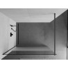 Mexen Kioto Duschwand Walk-in 100 x 200 cm, transparent/frost 8 mm, gebürstetes Gun Gray - 800-100-101-66-35