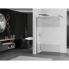 Mexen Kioto Duschwand Walk-in 140 x 200 cm, transparent/gefrostet 8 mm, gun gray gebürstet - 800-140-101-66-35