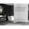Mexen Kioto Duschtrennwand Walk-in 70 x 200 cm, transparent/matt 8 mm, gebürstetes Nickel - 800-070-101-97-35