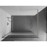 Mexen Kioto Duschtrennwand Walk-in 70 x 200 cm, transparent/matt 8 mm, gebürstetes Nickel - 800-070-101-97-35