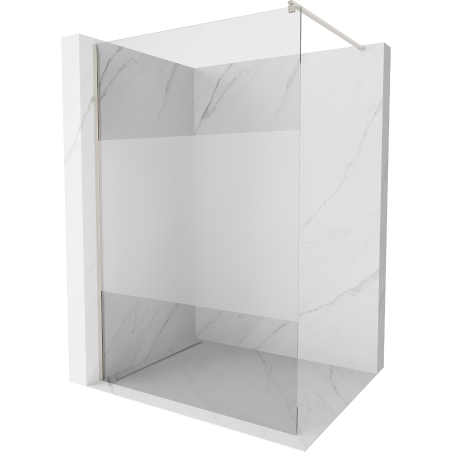 Mexen Kioto Duschwand Walk-in 80 x 200 cm, transparent/Frost 8 mm, gebürsteter Nickel - 800-080-101-97-35