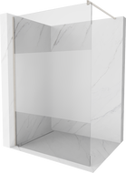 Mexen Kioto Duschwand Walk-in 100 x 200 cm, transparent/frost 8 mm, gebürsteter Nickel - 800-100-101-97-35