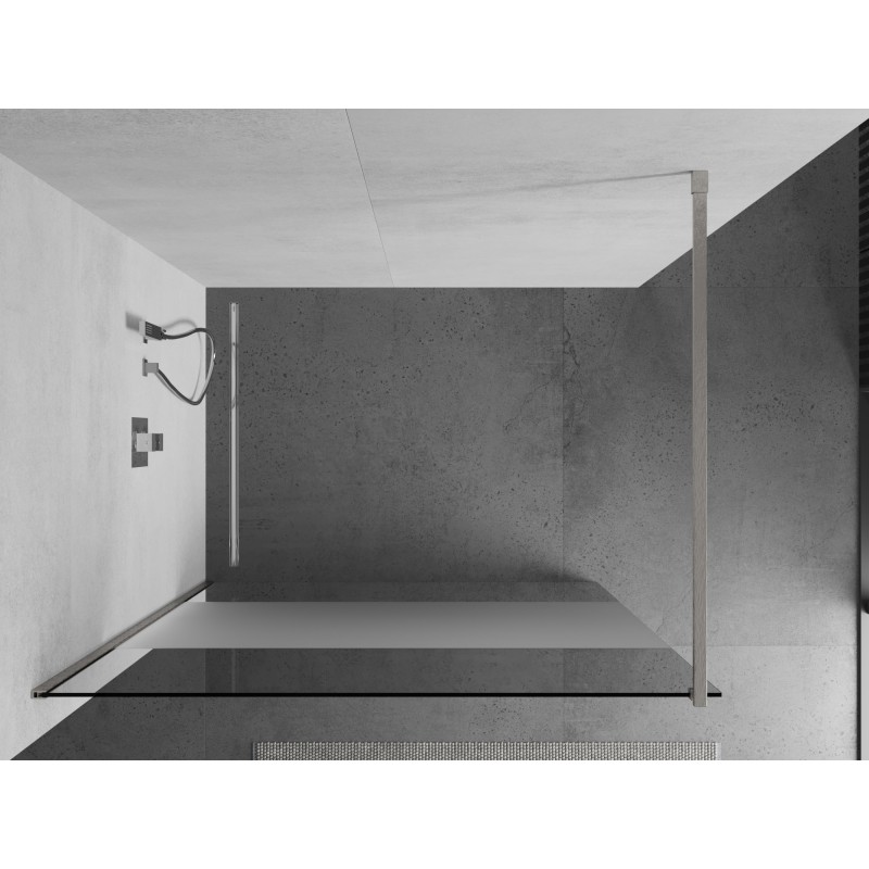 Mexen Kioto Duschwand Walk-in 100 x 200 cm, transparent/frost 8 mm, gebürsteter Nickel - 800-100-101-97-35