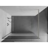 Mexen Kioto Duschwand Walk-in 100 x 200 cm, transparent/frost 8 mm, gebürsteter Nickel - 800-100-101-97-35