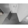 Mexen Kioto Duschwand Walk-in 130 x 200 cm, transparent/Mattglas 8 mm, gebürsteter Nickel - 800-130-101-97-35