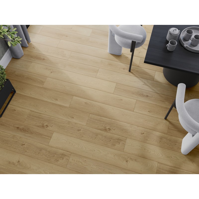 Mexen Anniston Vinylplatten 1240 x 182 mm SPC 6,5 mm, IXPE-Unterlage 1,5 mm, 4 V-Fuge, Eiche - F1038-1240-182-505-4V1-01