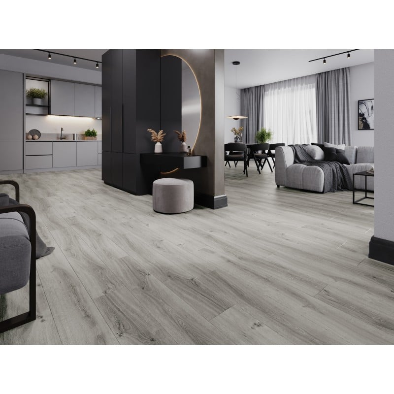 Mexen Harrison Vinylplatten 1240 x 182 mm SPC 6,5 mm, IXPE-Unterlage 1,5 mm, 4 V-Fuge, Eiche - F1044-1240-182-505-4V1-01