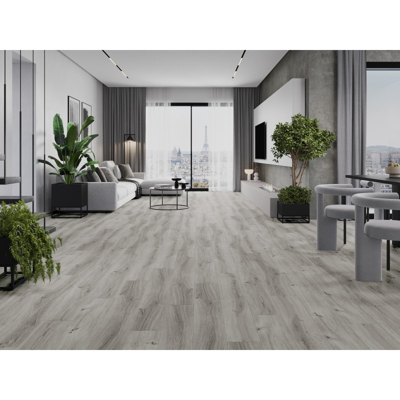 Mexen Harrison Vinylplatten 1240 x 182 mm SPC 6,5 mm, IXPE-Unterlage 1,5 mm, 4 V-Fuge, Eiche - F1044-1240-182-505-4V1-01