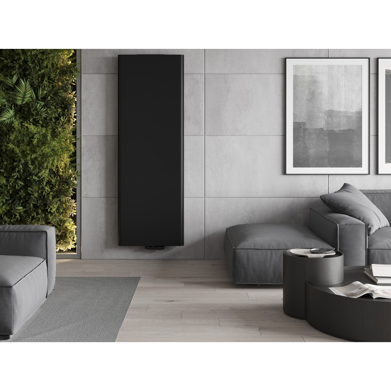 Mexen Flat VR20S Plattenheizkörper 2000 x 600 mm, untere mittlere Anschluss, 1417 W, schwarz - W6VR20S-200-060-70