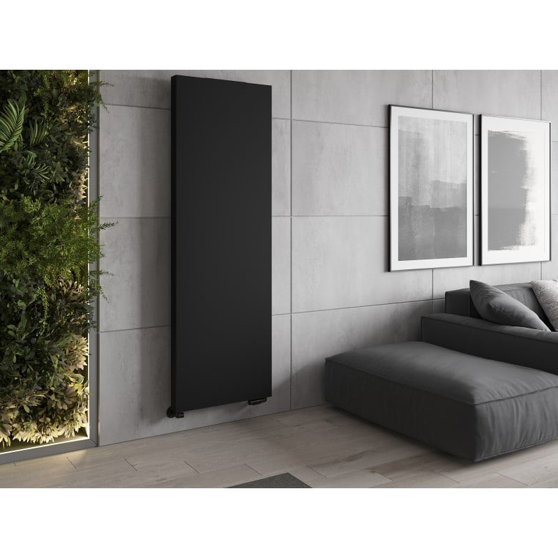 Mexen Flat VS20S Plattenheizkörper 1400 x 300 mm, untere Zentralanschluss, 534 W, schwarz - W6VS20S-140-030-70