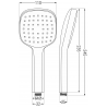 Mexen R-33 einfache Duschbrause, Chrom - 79533-00