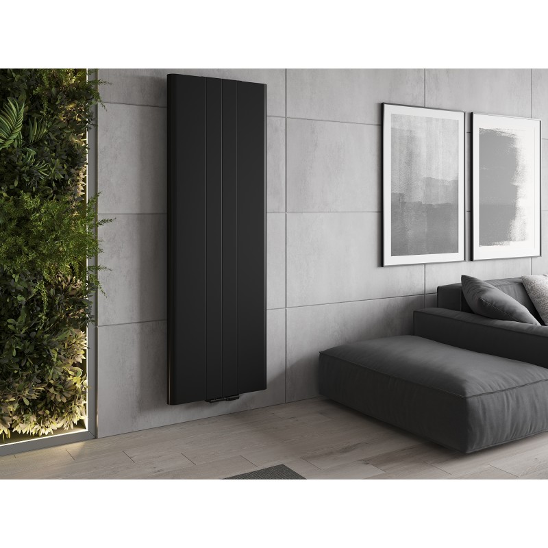 Mexen Line VR20SL Heizkörper 2000 x 300 mm, untere mittlere Anschluss, 709 W, schwarz - W6VR20SL-200-030-70