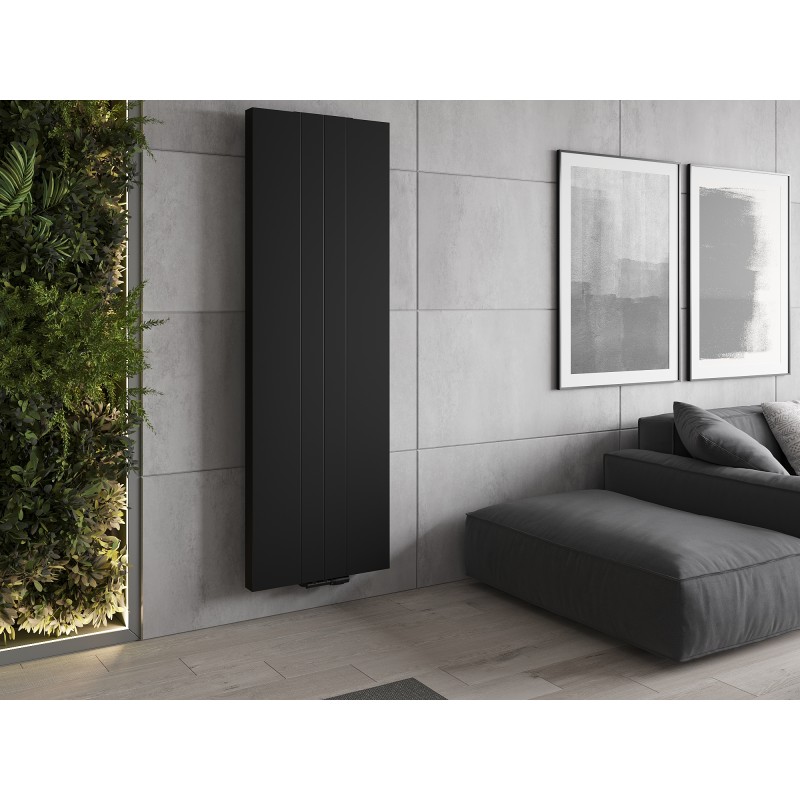 Mexen Line VS20SL Heizkörperplatten 1800 x 300 mm, mittlerer Heizungsanschluss, 654 W, schwarz - W6VS20SL-180-030-70