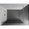 Mexen Kioto Duschwand Walk-in 110 x 200 cm, Grafit 8 mm, gebürstetes Gold - 800-110-101-55-40
