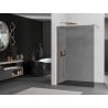Mexen Kioto Duschwand Walk-in 120 x 200 cm, grafit 8 mm, gebürstetes Kupfer - 800-120-101-65-40