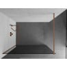 Mexen Kioto Duschwand Walk-in 120 x 200 cm, grafit 8 mm, gebürstetes Kupfer - 800-120-101-65-40