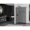 Mexen Kioto Duschwand Walk-in 90 x 200 cm, graphit 8 mm, gun gray gebürstet - 800-090-101-66-40