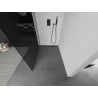 Mexen Kioto Duschwand Walk-in 90 x 200 cm, graphit 8 mm, gun gray gebürstet - 800-090-101-66-40