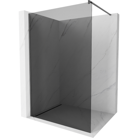 Mexen Kioto Duschabtrennung Walk-in 100 x 200 cm, Graphit 8 mm, Gun Gray gebürstet - 800-100-101-66-40
