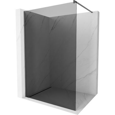 Mexen Kioto Duschwand Walk-in 140 x 200 cm, grafit 8 mm, gebürstet Pistole Grau - 800-140-101-66-40