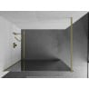Mexen Kioto Duschwand Walk-in 110 x 200 cm, Spiegel 8 mm, gold gebürstet - 800-110-101-55-50