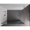 Mexen Kioto Duschwand Walk-in 90 x 200 cm, Spiegel 8 mm, gebürstetes Kupfer - 800-090-101-65-50