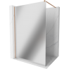 Mexen Kioto Duschwand Walk-in 100 x 200 cm, Spiegel 8 mm, gebürstetes Kupfer - 800-100-101-65-50