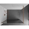 Mexen Kioto Duschwand Walk-in 120 x 200 cm, Spiegel 8 mm, gebürstetes Kupfer - 800-120-101-65-50