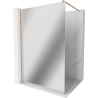 Mexen Kioto Duschwand Walk-in 140 x 200 cm, Spiegel 8 mm, gebürstetes Kupfer - 800-140-101-65-50