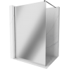 Mexen Kioto Duschwand Walk-in 90 x 200 cm, Spiegel 8 mm, geschliffen in Gun Grau - 800-090-101-66-50