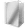 Mexen Kioto Duschwand Walk-in 90 x 200 cm, Spiegel 8 mm, gebürsteter Nickel - 800-090-101-97-50