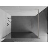 Mexen Kioto Duschwand Walk-in 140 x 200 cm, Spiegel 8 mm, gebürsteter Nickel - 800-140-101-97-50
