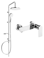 Mexen Zero Erik Aufputz-Duschset mit Regenbrause und Duscharmatur, Chrom - 71140205-00