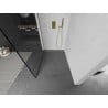 Mexen Kioto Duschwand Walk-in 120 x 200 cm, schwarzer Rahmen 8 mm, gebürstetes Gold - 800-120-101-55-70