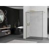 Mexen Kioto Duschrückwand Walk-in 160 x 200 cm, schwarzer Rahmen 8 mm, gebürstetes Gold - 800-160-101-55-70