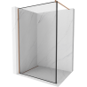 Mexen Kioto Duschwand Walk-in 70 x 200 cm, schwarzer Rahmen 8 mm, gebürstetes Kupfer - 800-070-101-65-70